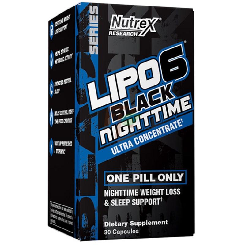 Nutrex Lipo 6 Black NightTime Ultra Concentrate - 30 caps