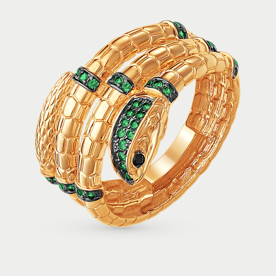 Кольцо из розового золота р. 18 EFREMOV К19214424, фианит