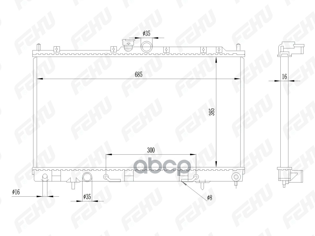 

Радиатор Охлаждения Mitsubishi Lancer Ix (03-) M/A FEHU арт. FRC1041