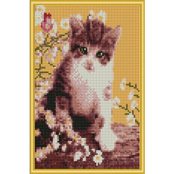 

Алмазная мозаика Рыжий кот Игривый котёнок