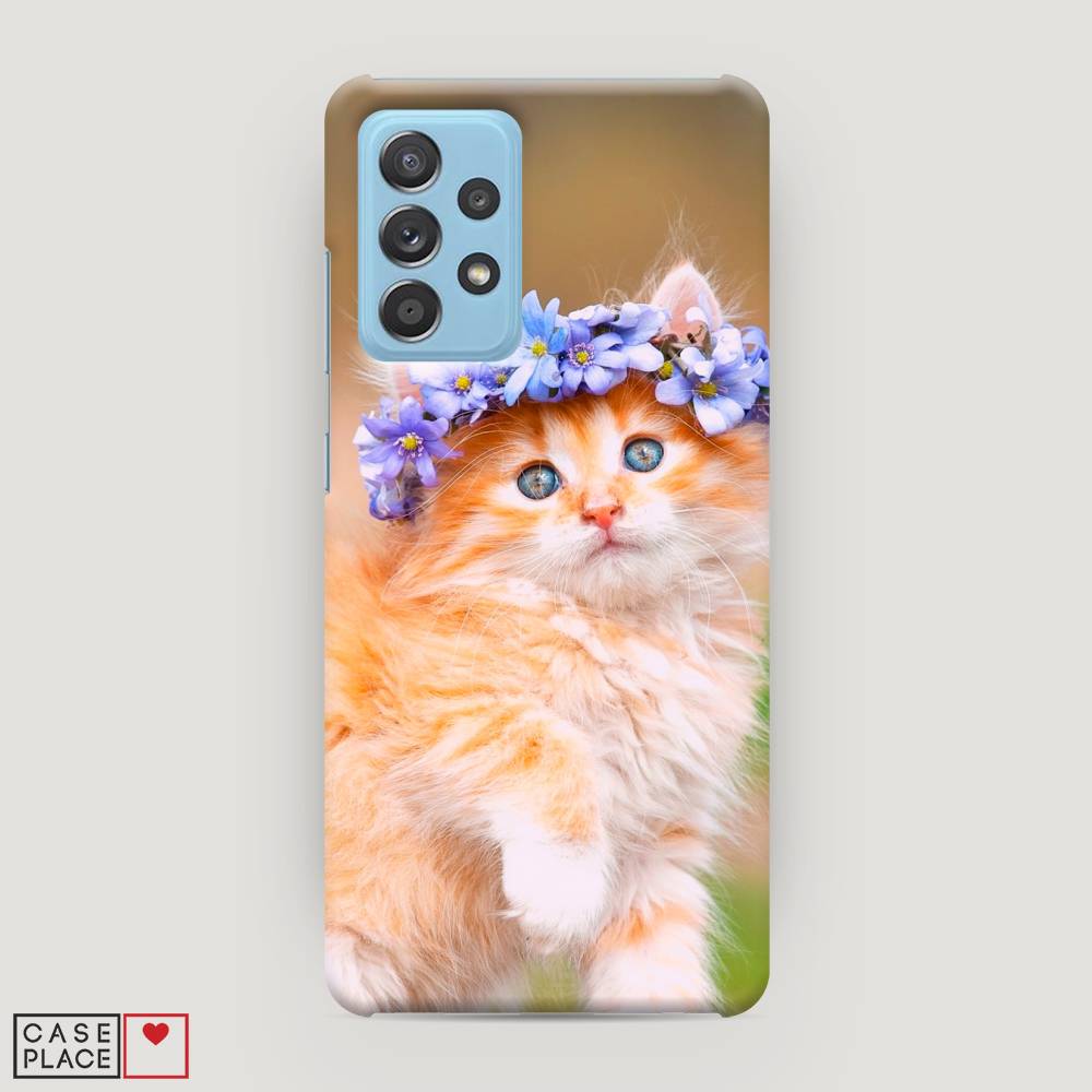 

Пластиковый чехол "Рыжий кот в венке" на Samsung Galaxy A52, 2102420-1