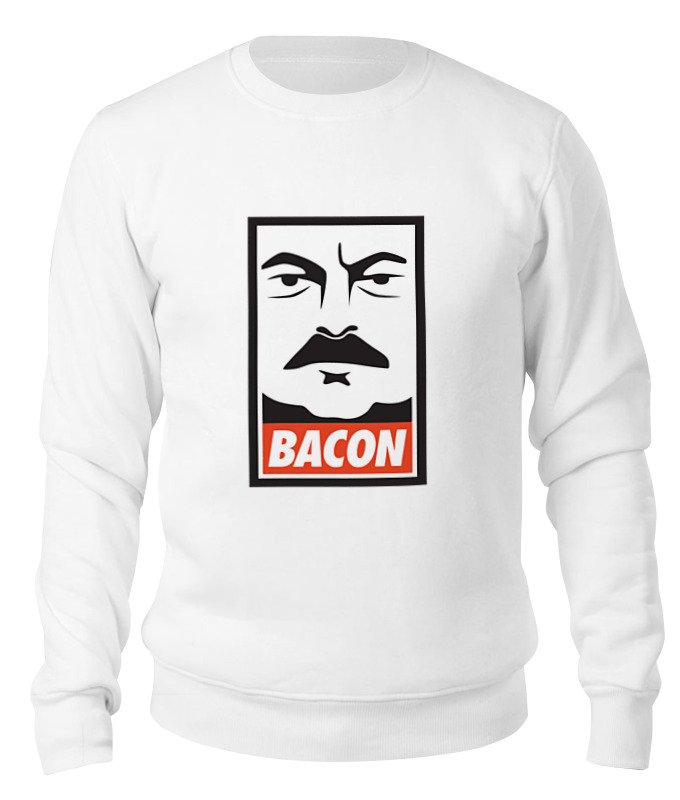 

Свитшот унисекс Printio Bacon (obey) белый M, Bacon (obey)