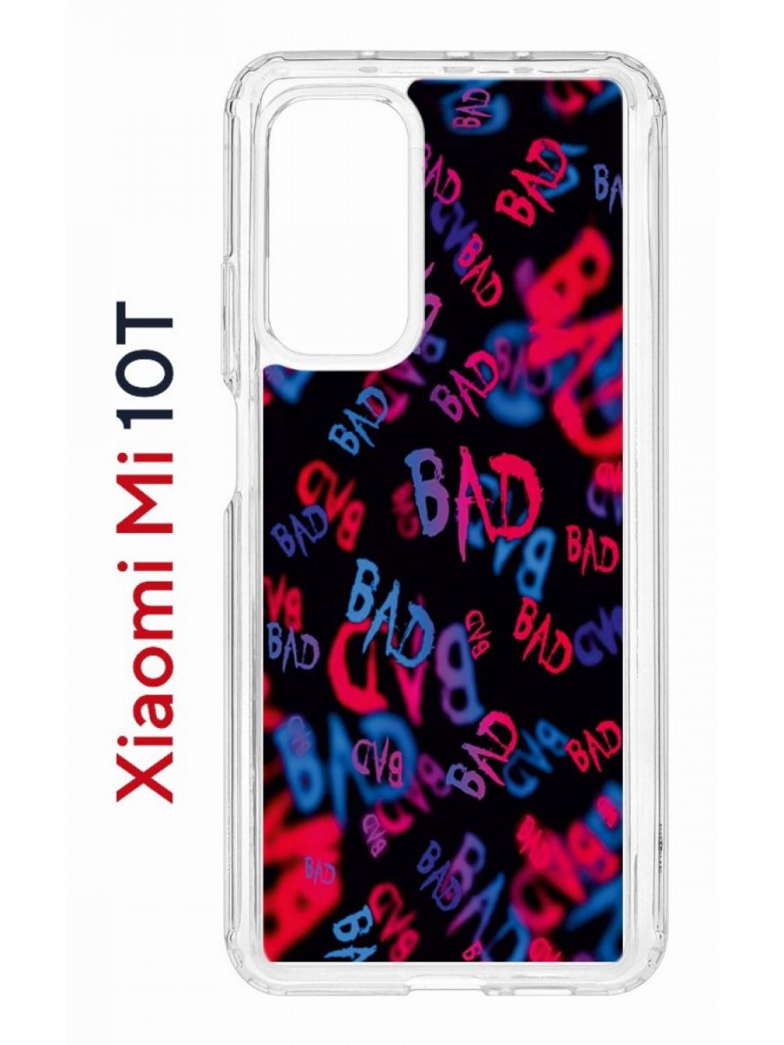 Чехол на Xiaomi Mi 10T/Mi 10T Pro Kruche Print Bad,противоударный бампер с принтом