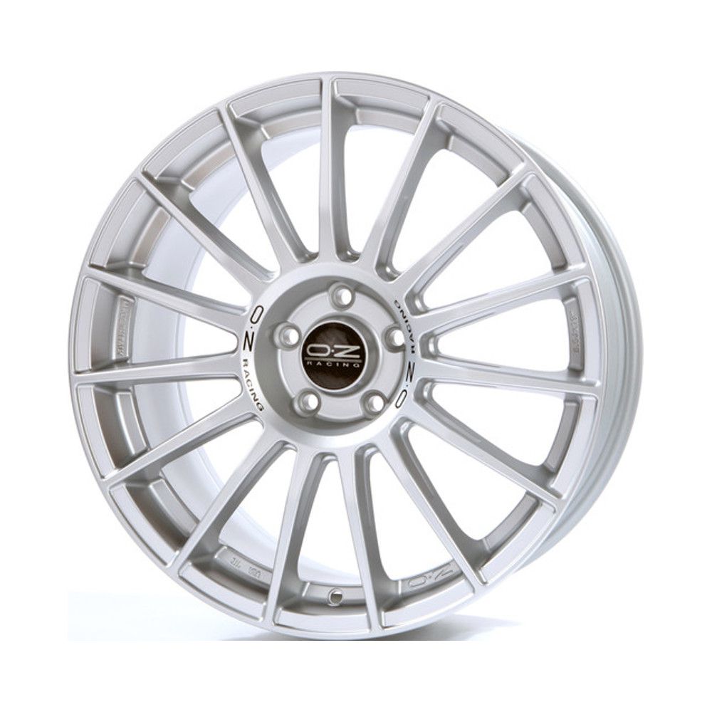 фото Колесный диск oz superturismo lm 8,5/r19 5*112 et44 d75 matt race silver black lettering