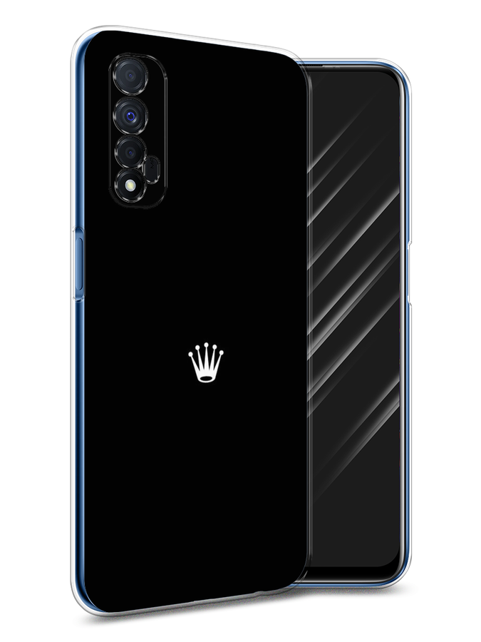 

Чехол Awog на Realme 7 "Белая корона на черном фоне", Разноцветный, 254150-7