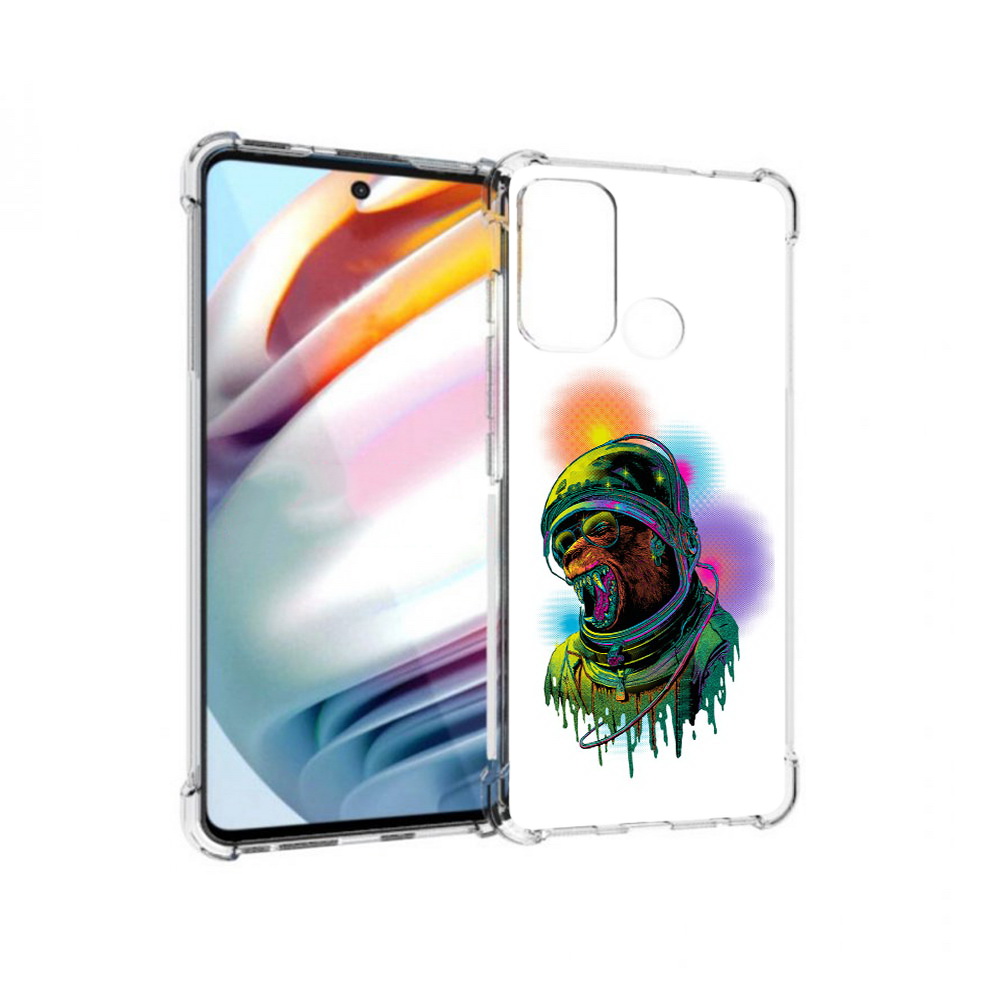 

Чехол MyPads Tocco для Motorola Moto G60 медведь космонавт (PT227068.360.466), Прозрачный, Tocco