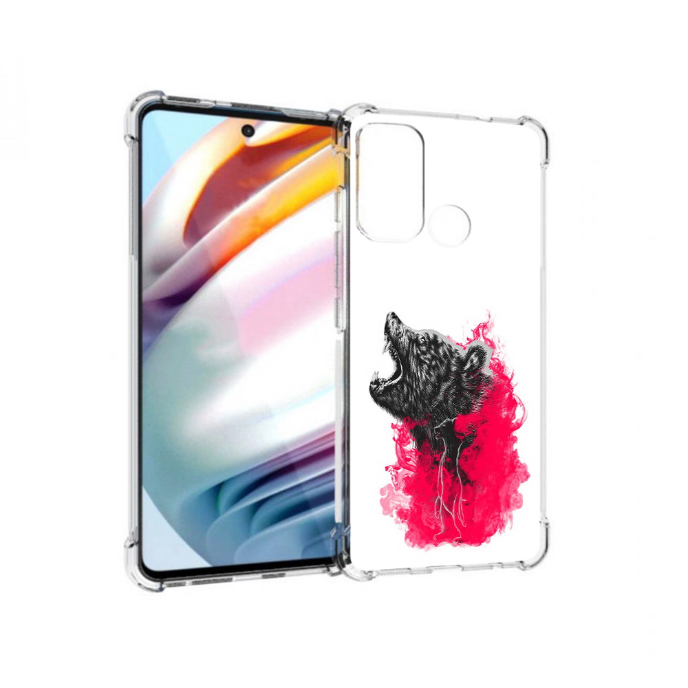 

Чехол MyPads Tocco для Motorola Moto G60 медведь в дымке (PT227068.360.463), Прозрачный, Tocco