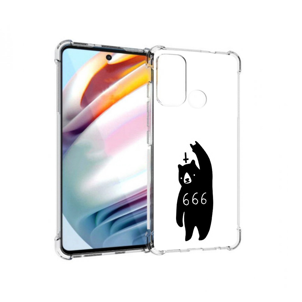 

Чехол MyPads Tocco для Motorola Moto G60 медведь 666 (PT227068.360.462), Прозрачный, Tocco
