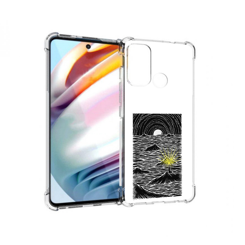 

Чехол MyPads Tocco для Motorola Moto G60 маяк в черно белом море (PT227068.360.460), Прозрачный, Tocco