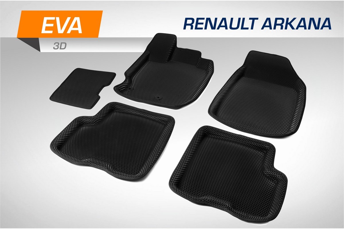 Коврики в салон AutoFlex EVA 3D (ЭВА, ЕВА) для Renault Arkana (Рено Аркана) 2019-, 2470301