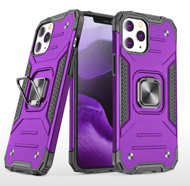 

Противоударный чехол для iPhone 13 Pro Max 6.7 с кольцом держателем подставкой фиолетовый, Противоударный чехол для iPhone 13 Pro Max 6.7 дюймов