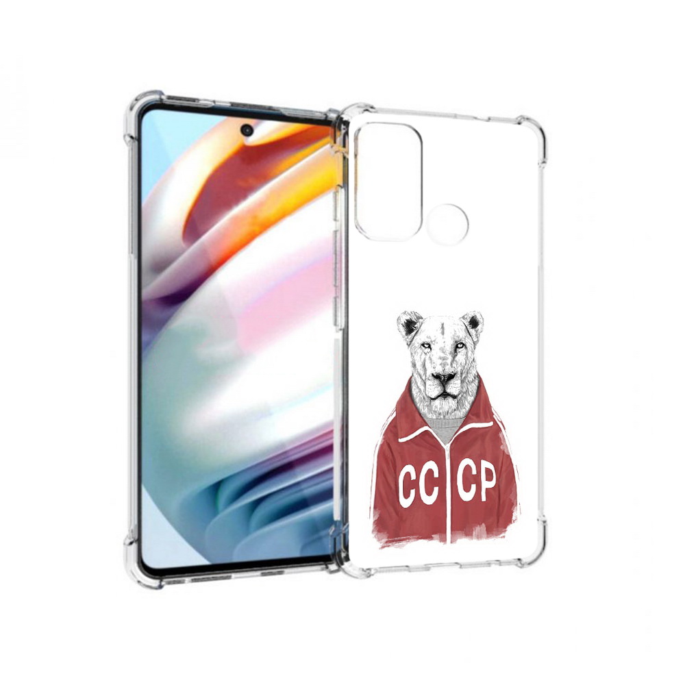 

Чехол MyPads Tocco для Motorola Moto G60 львица ссср (PT227068.360.450), Прозрачный, Tocco