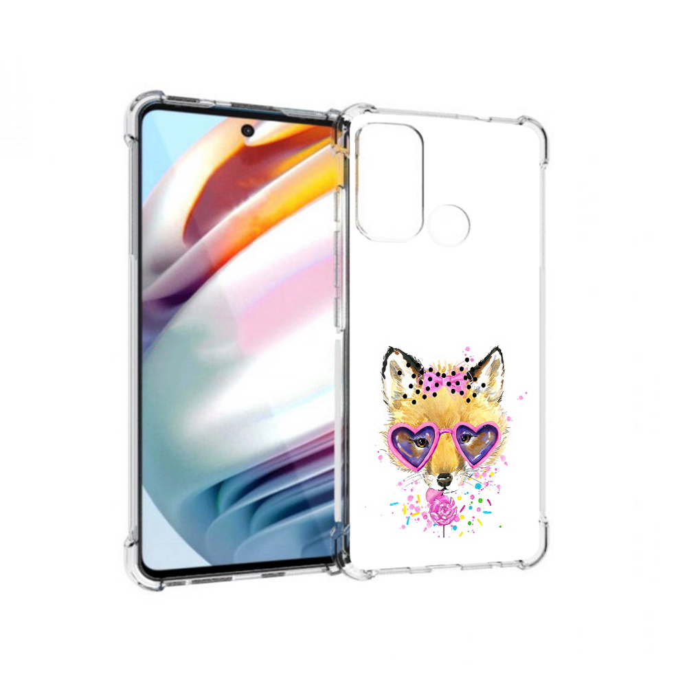 

Чехол MyPads Tocco для Motorola Moto G60 лисенок с бантиком (PT227068.360.441), Прозрачный, Tocco