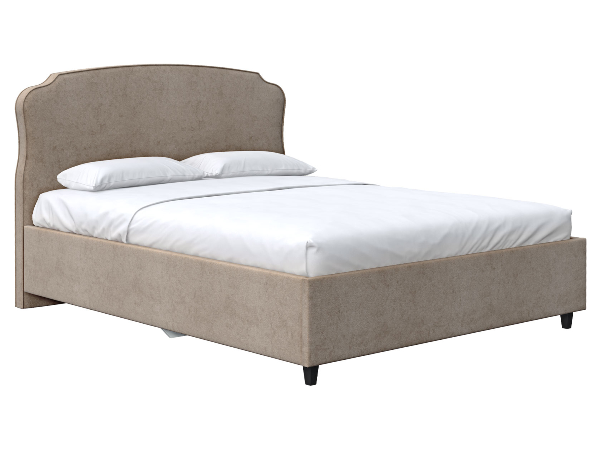 Кровать Первый Мебельный Калипсо Какао велюр 160х200 см с подъемным механизмом 37200₽