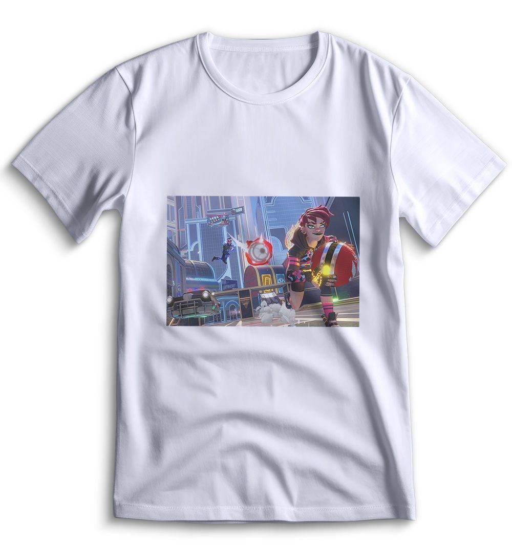 Белая футболка Top T-shirt Игра Нокаут сити (The knockout city) 0010 размера 3XS