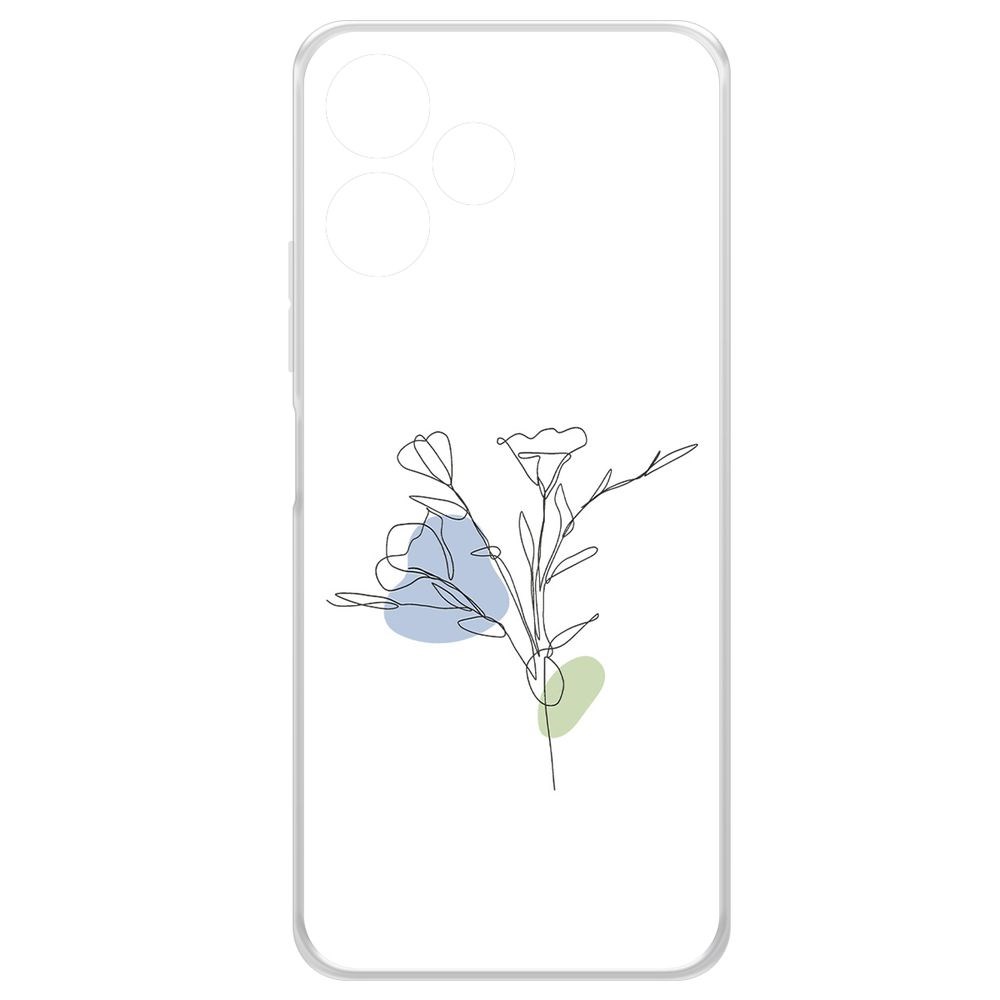 

Чехол-накладка Krutoff Clear Case Эустома для Xiaomi Poco M6 Pro 5G, Прозрачный