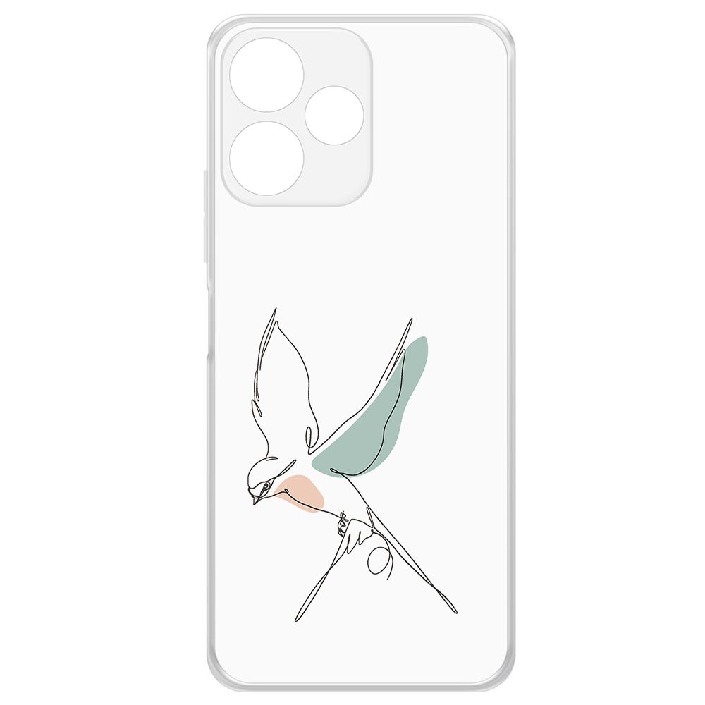

Чехол-накладка Krutoff Clear Case Полет для Poco M6 Pro 5G, Прозрачный