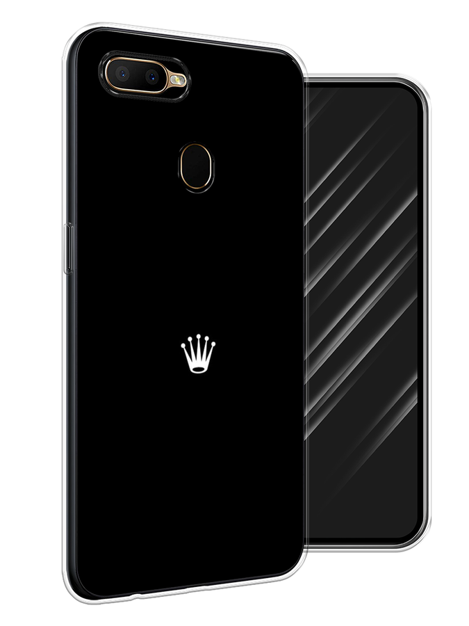 

Чехол Awog на Oppo A5s "Белая корона на черном фоне", Разноцветный, 252350-7