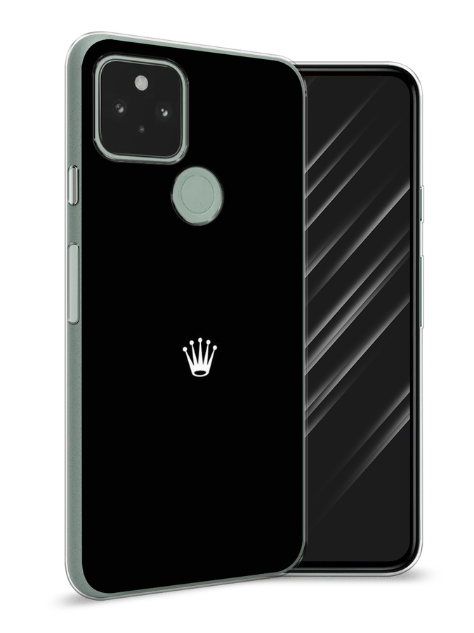 

Чехол Awog на Google Pixel 5A "Белая корона на черном фоне", Разноцветный, 271050-7