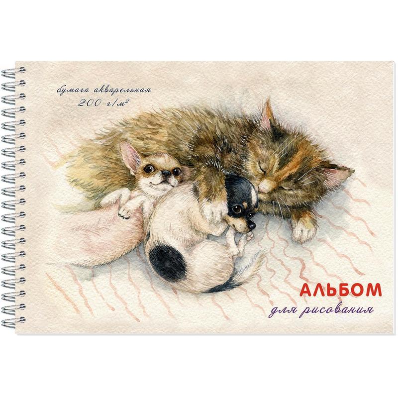 

Альбом для акварели А4, 20л Полином "Спящие дружочки" (200 г/кв.м), 10шт.