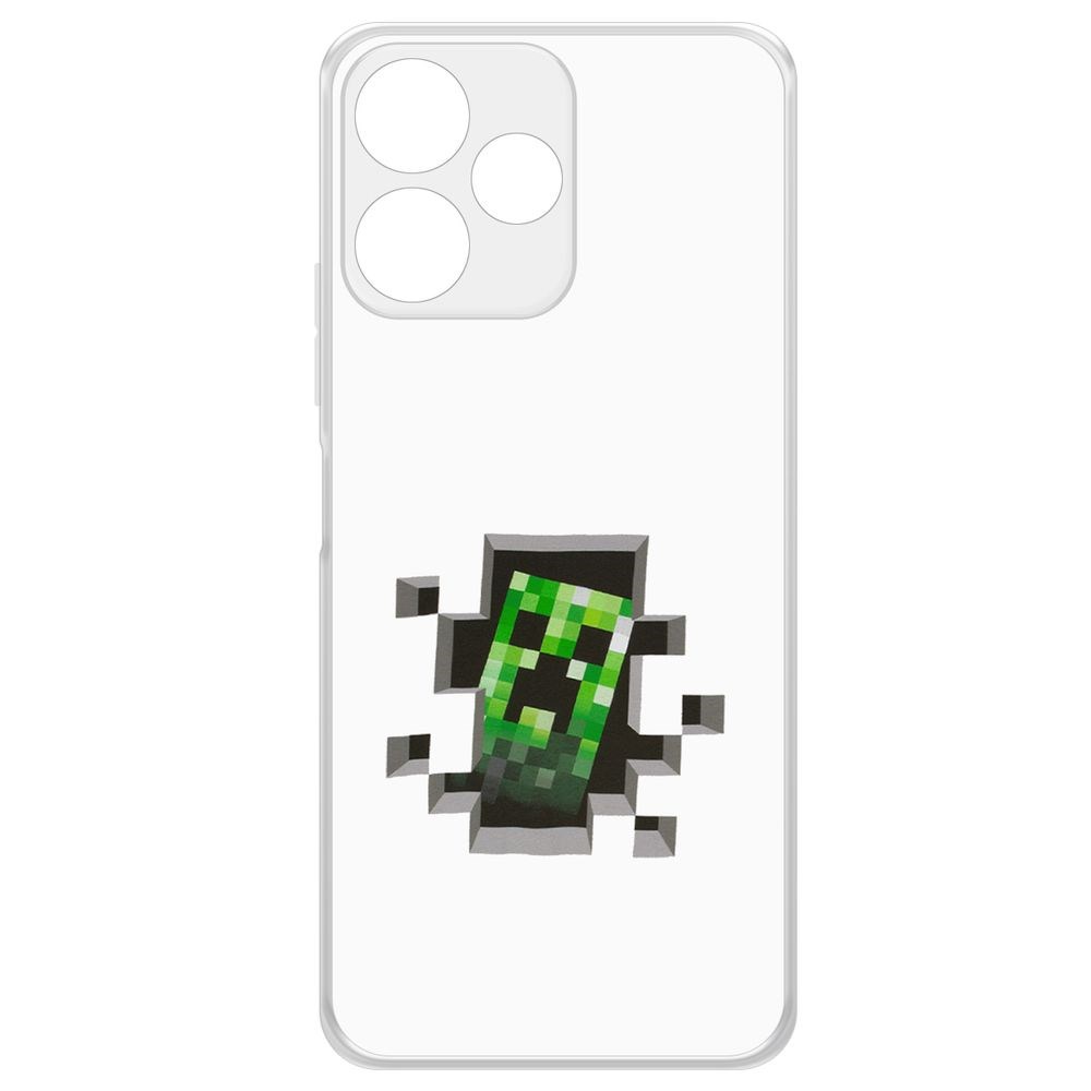 

Чехол-накладка Krutoff Clear Case Minecraft-Крипер для Xiaomi Poco M6 Pro 5G, Прозрачный