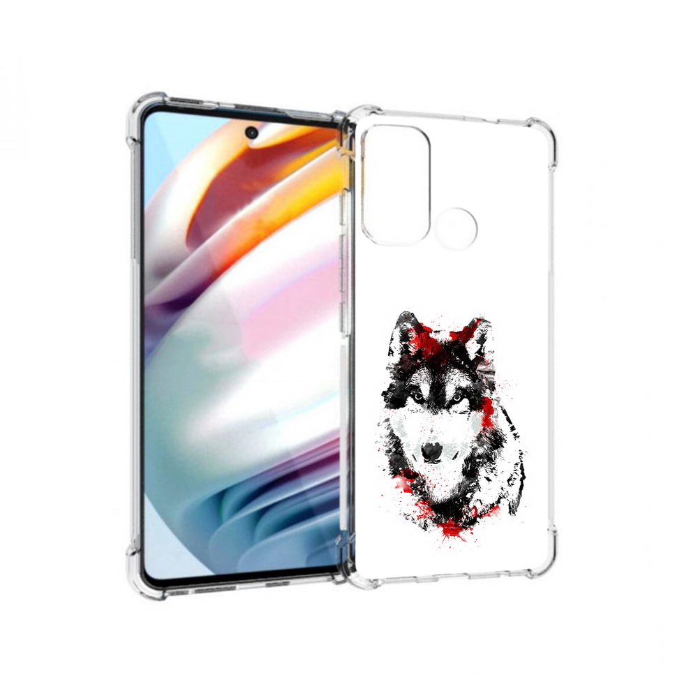 

Чехол MyPads Tocco для Motorola Moto G60 кровавый волк (PT227068.360.416), Прозрачный, Tocco