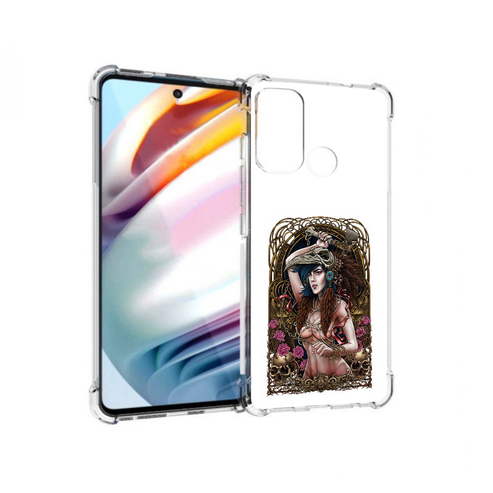 

Чехол MyPads Tocco для Motorola Moto G60 красивая девушка рисунок (PT227068.360.407), Прозрачный, Tocco