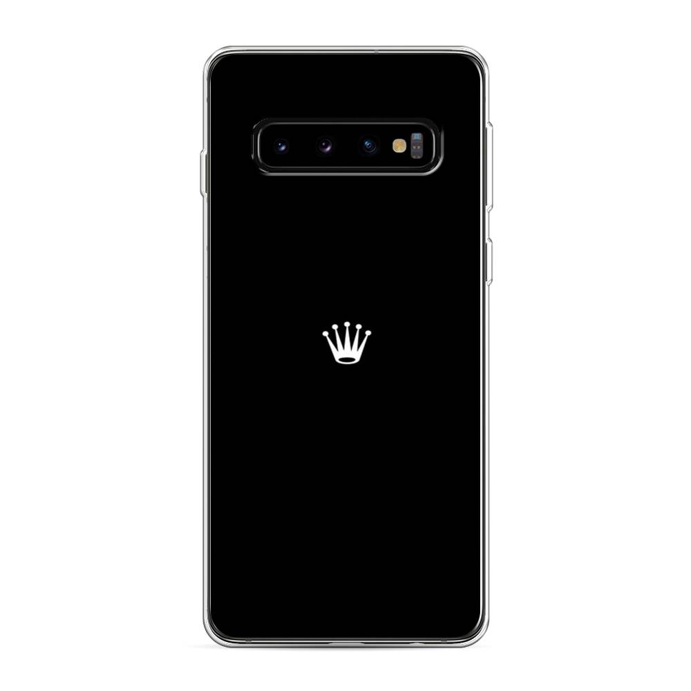 фото Чехол awog "белая корона на черном фоне" для samsung galaxy s10