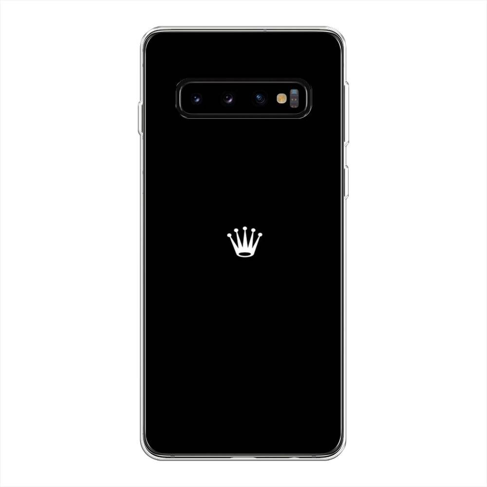 фото Чехол awog "белая корона на черном фоне" для samsung galaxy s10 +