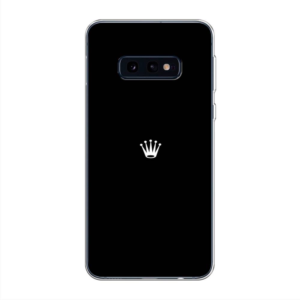 фото Чехол awog "белая корона на черном фоне" для samsung galaxy s10e