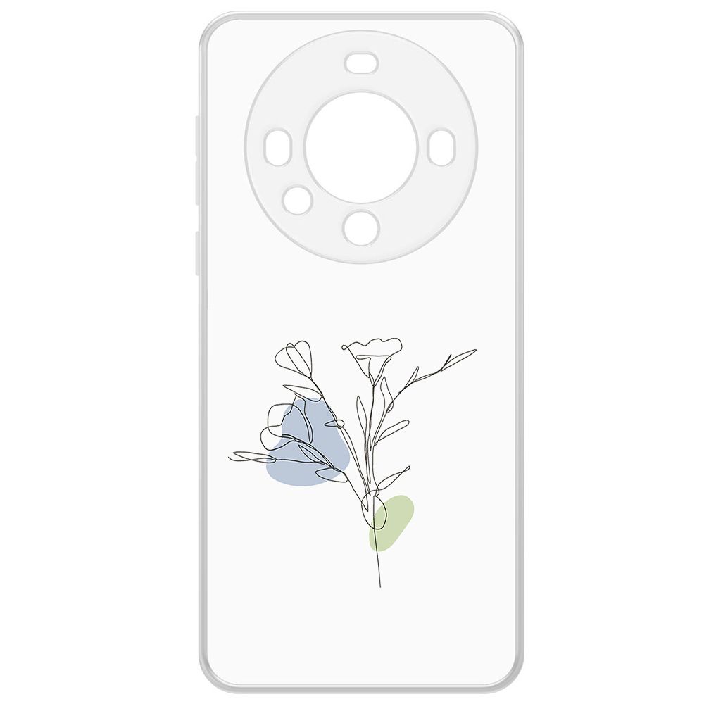 

Чехол-накладка Krutoff Clear Case Эустома для Huawei Mate 60 Pro, Прозрачный