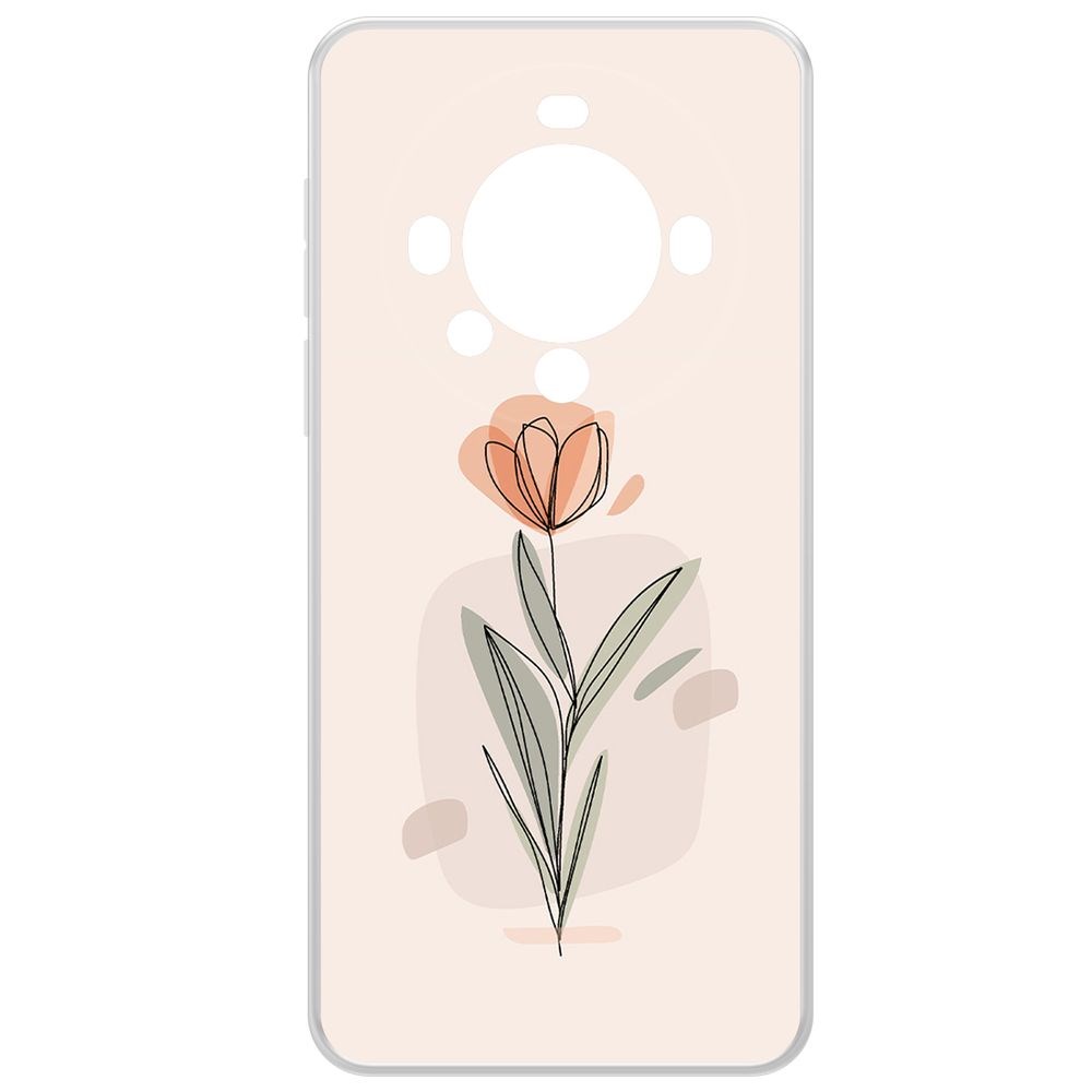 

Чехол-накладка Krutoff Clear Case Тюльпан для Huawei Mate 60 Pro, Прозрачный