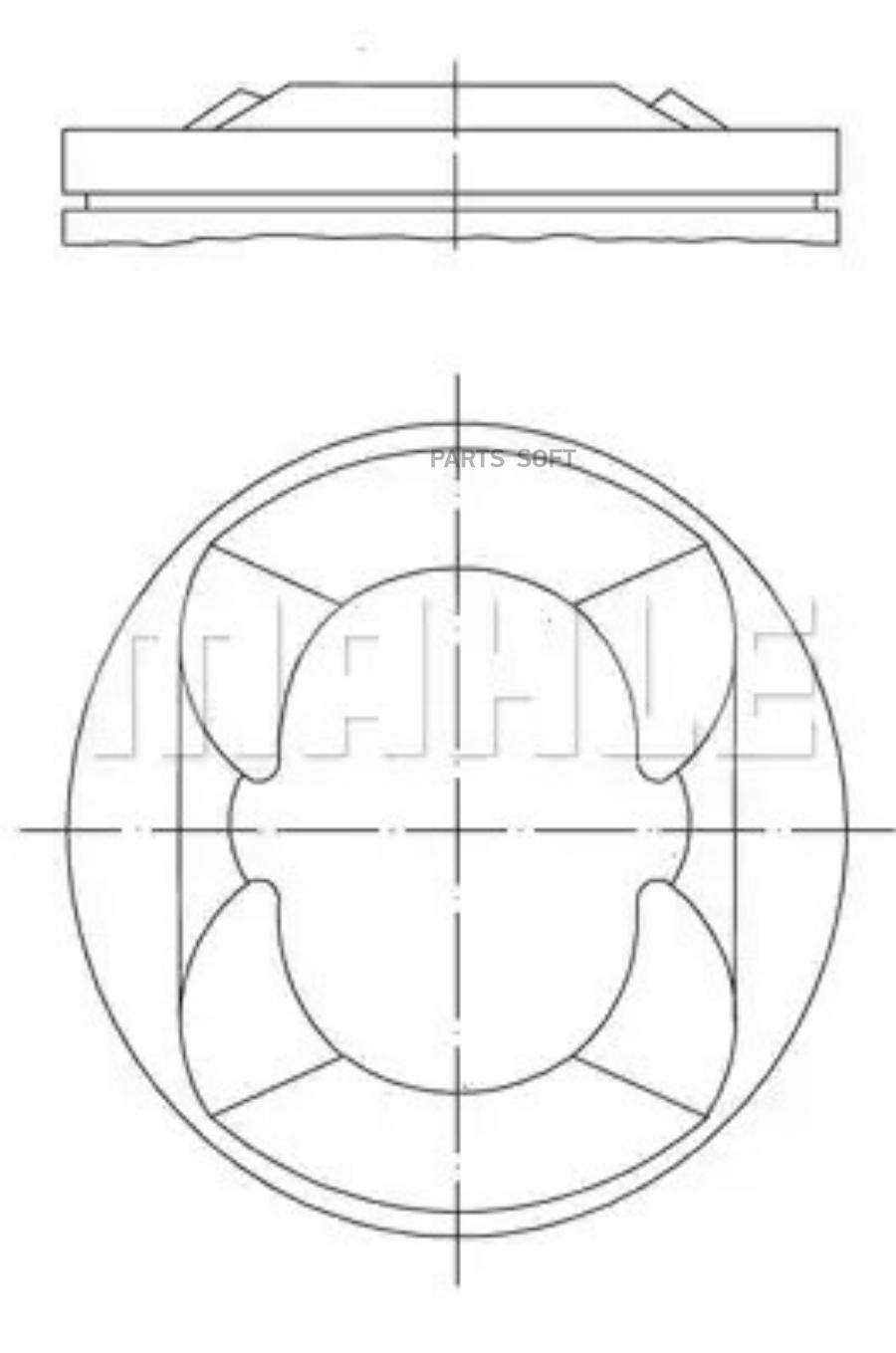 Поршень Mahle/Knecht 081PI00110000 BMW 3 F30; F80316 2012-2016