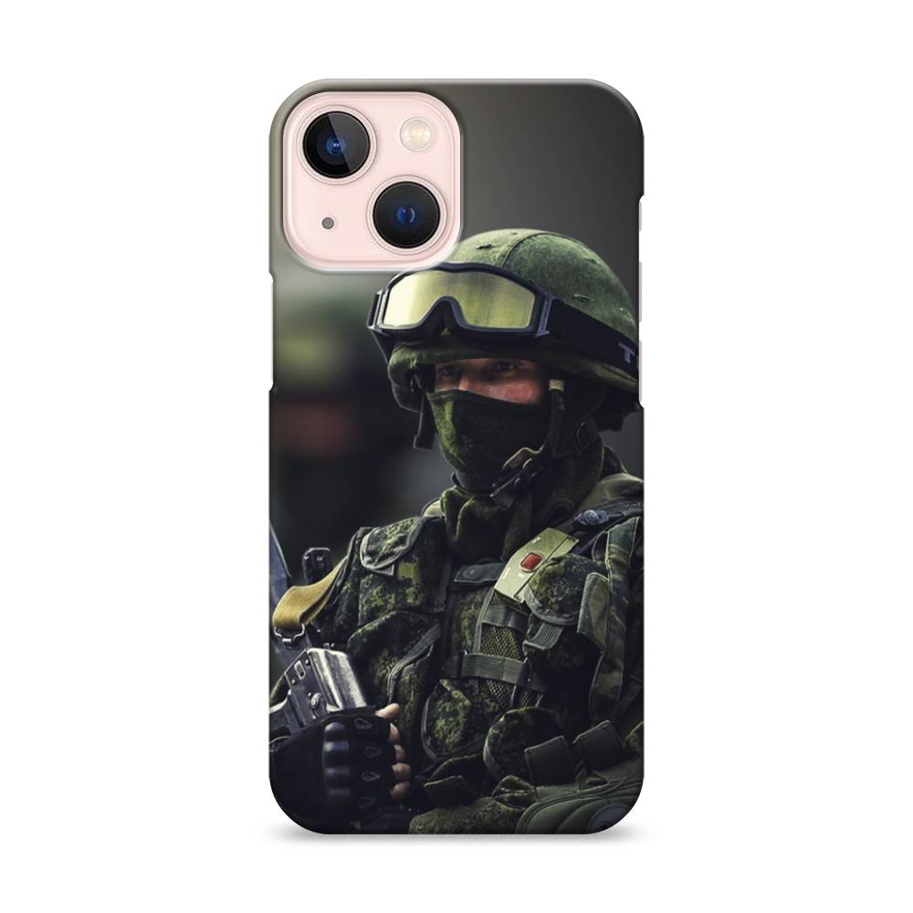 

Пластиковый чехол "Солдат" на Apple iPhone 13 mini, 14120-4