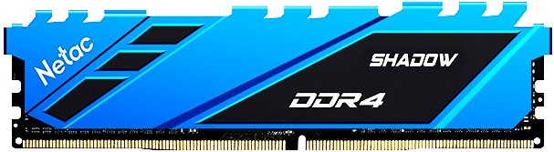 

Оперативная память Netac Shadow Blue 16Gb DDR4 2666MHz (NTSDD4P26SP-16B), NTSDD4P26SP-16B