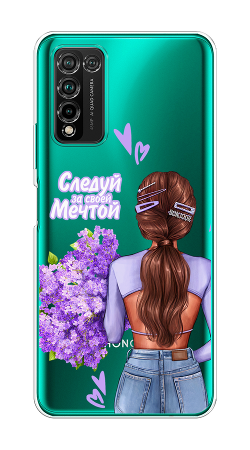 

Чехол на Honor 10X Lite "Следуй за своей мечтой", Фиолетовый;коричневый, 6104650-1