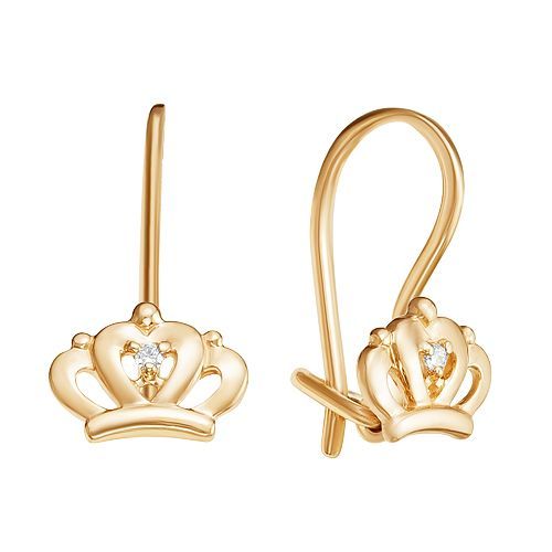 

Серьги из золота Ювелирные традиции С-4354, фианит, С-4354