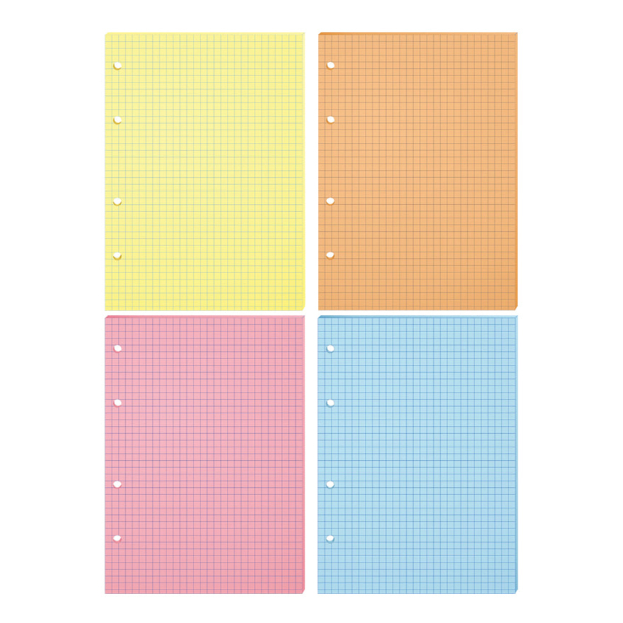 фото Сменный блок для тетрадей на кольцах artspace 200 листов а5 в клетку 4 цвета