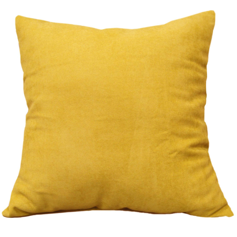 Подушка декоративная 40x40 вельвет (канвас), желтый (RR PD 1403-344)