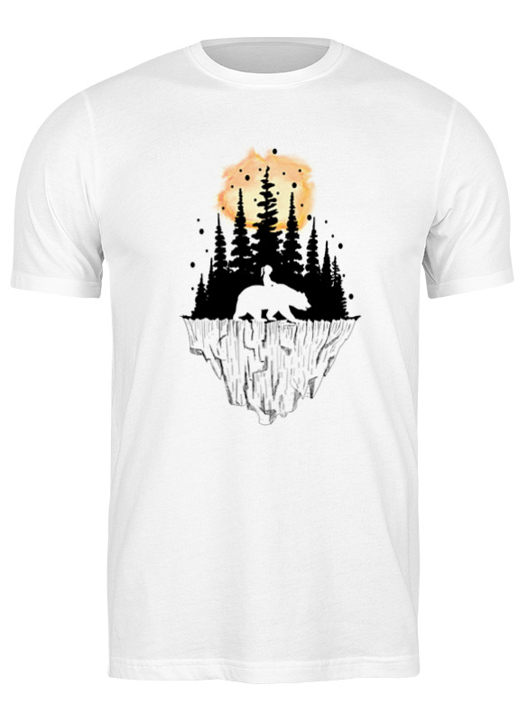 

Футболка мужская Printio Bear here белая XL, Белый, Bear here