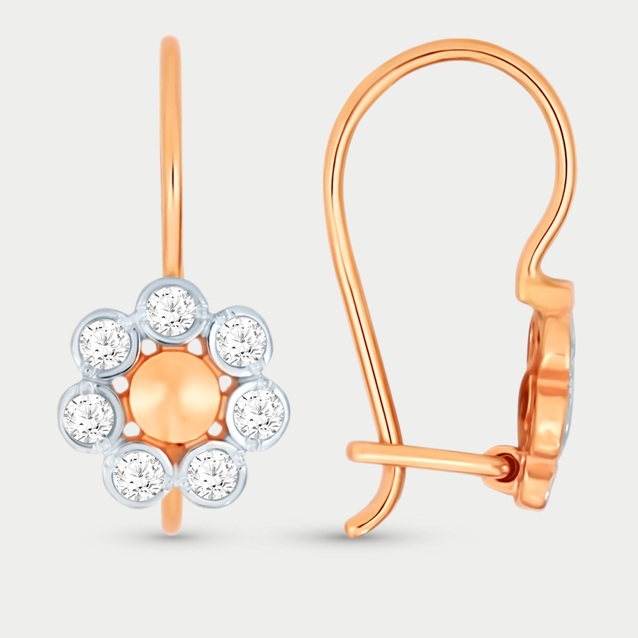 

Серьги из розового золота Delta 1202481, фианит, 1202481