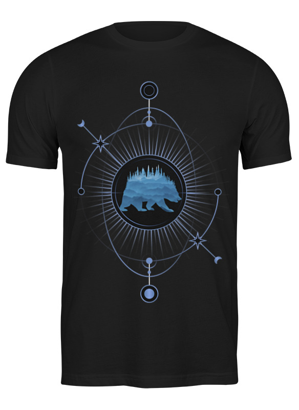 

Футболка мужская Printio Bear here черная XL, Черный, Bear here