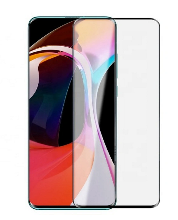 

Защитное стекло на Xiaomi Mi 11/Mi 11 Pro/Mi 11 Ultra, полный клей, черное, X-Case