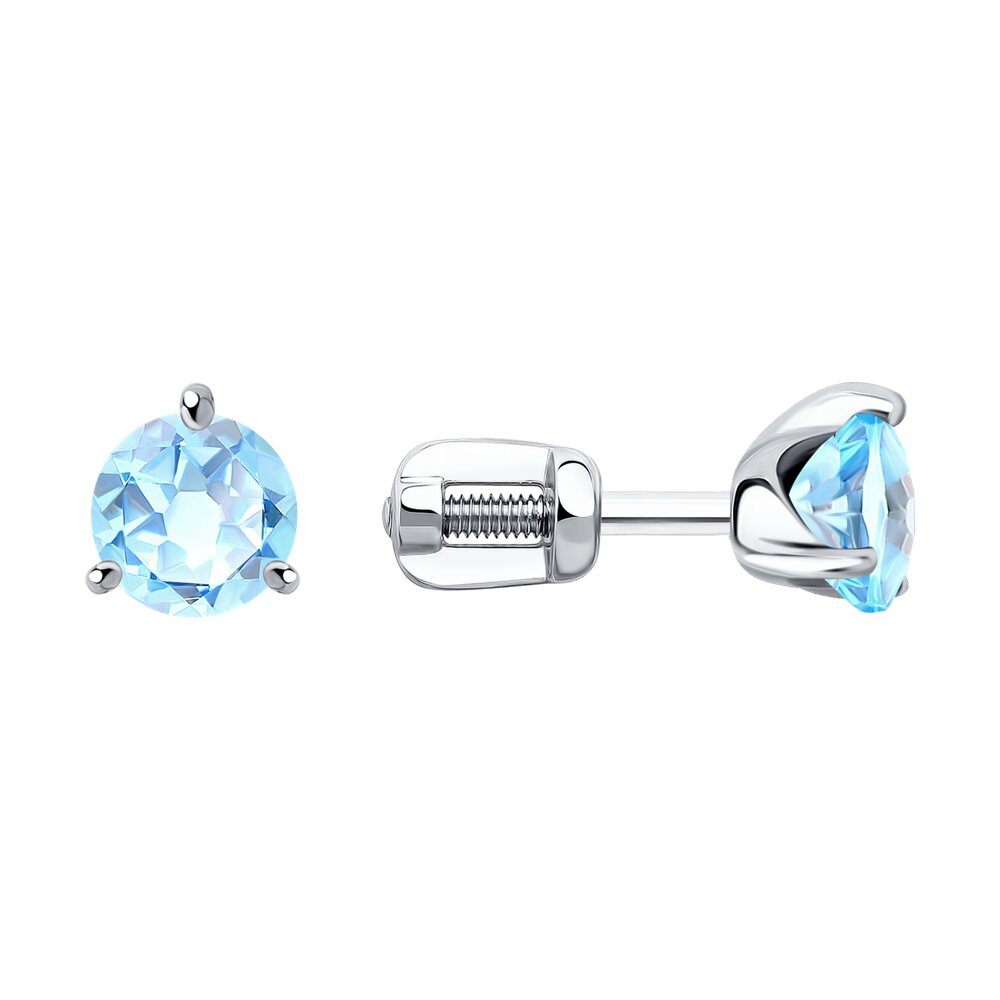 

Серьги из белого золота с топазом Diamant 52-322-01694-1, 52-322-01694-1
