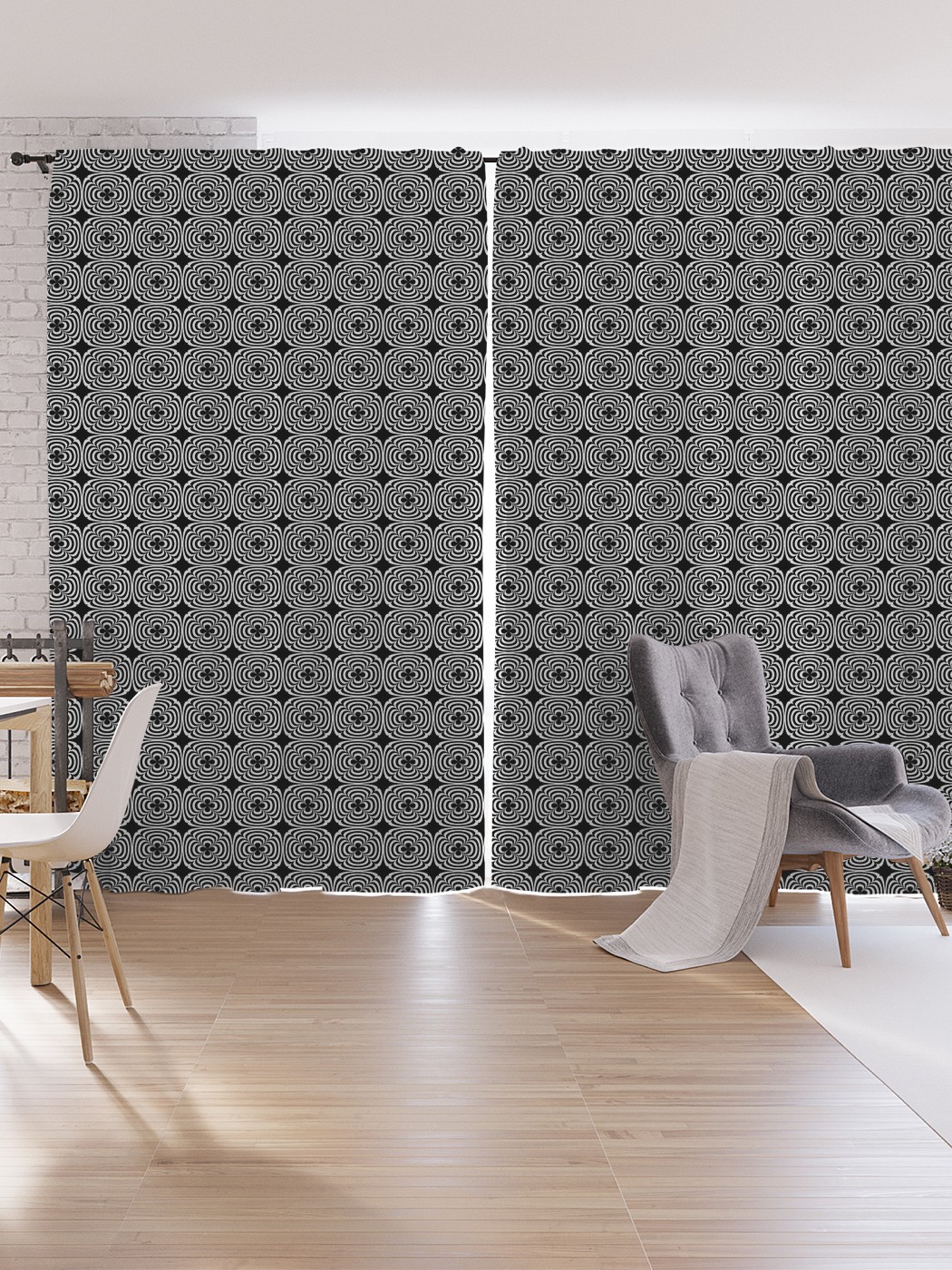 

Шторы под лён JoyArty "Элементы зентангл", серия Oxford DeLux, 340х265 см, Элементы зентангл