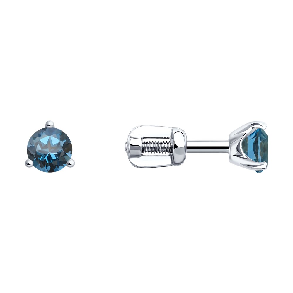 

Серьги из белого золота с топазом Diamant 52-322-01692-3, 52-322-01692-3
