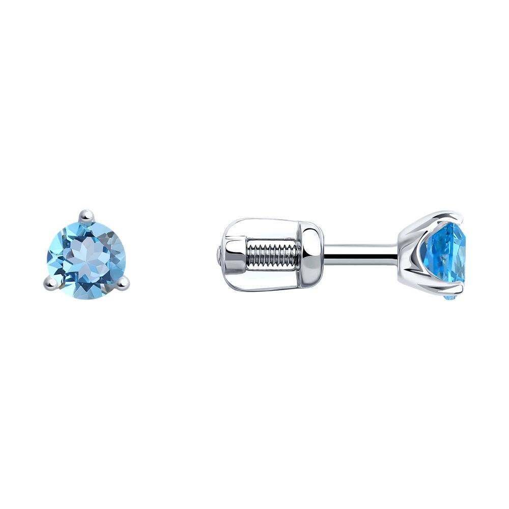 

Серьги из белого золота Diamant 52-322-01692-2, топаз, 52-322-01692-2