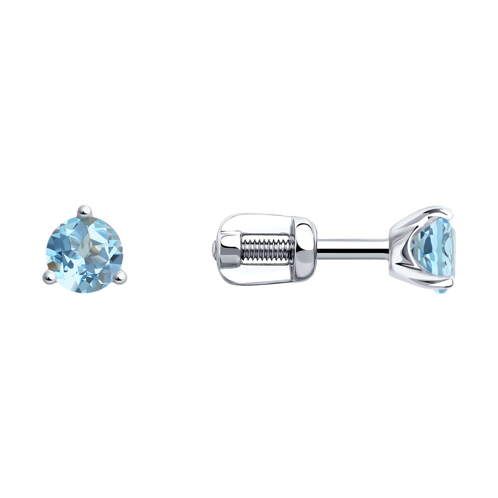 

Серьги из белого золота с топазом Diamant 52-322-01692-1, 52-322-01692-1