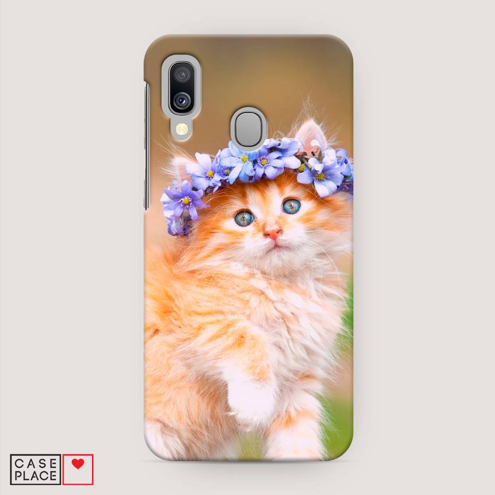 

Пластиковый чехол "Рыжий кот в венке" на Samsung Galaxy A40