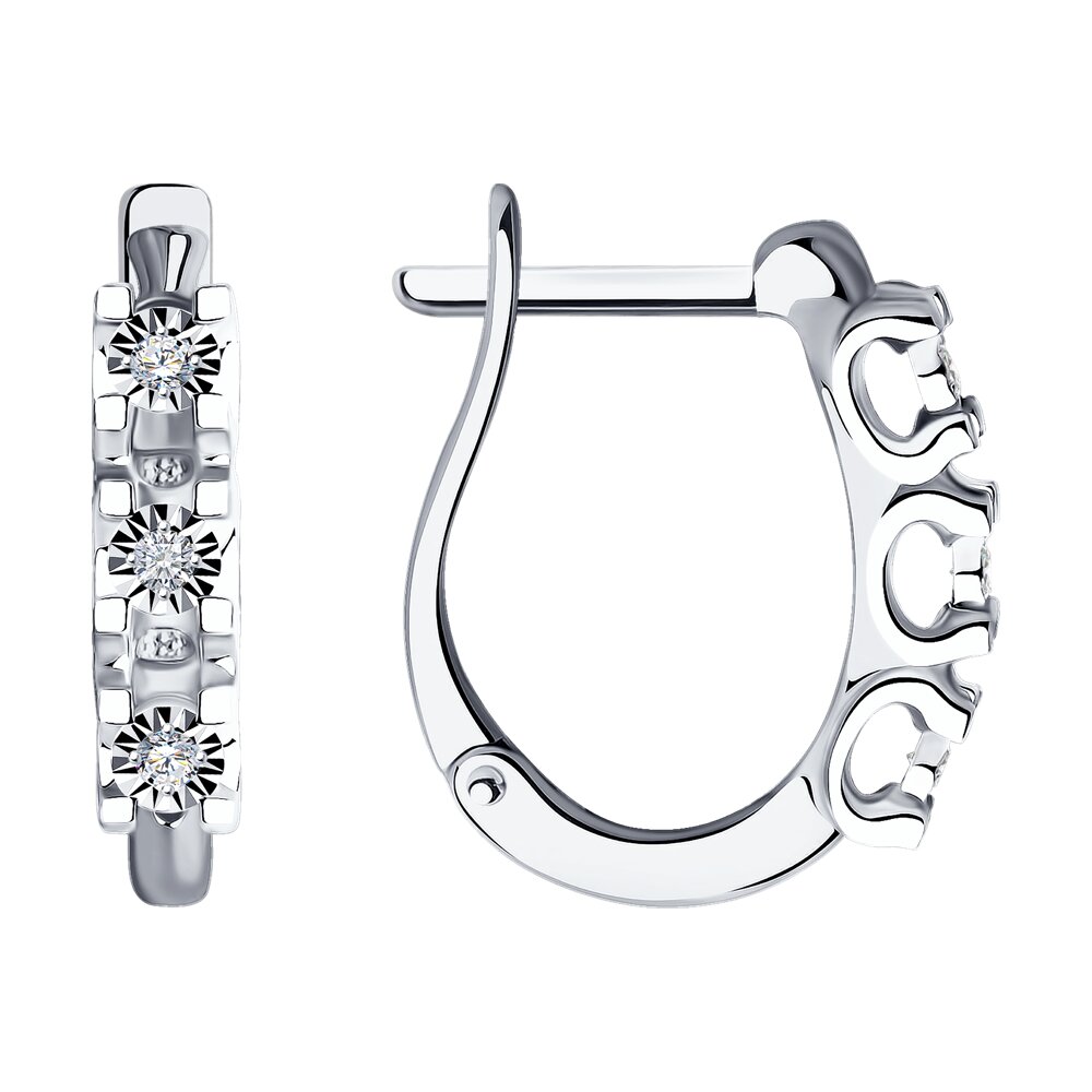 

Серьги из белого золота с бриллиантом Diamant 52-220-01478-1, 52-220-01478-1